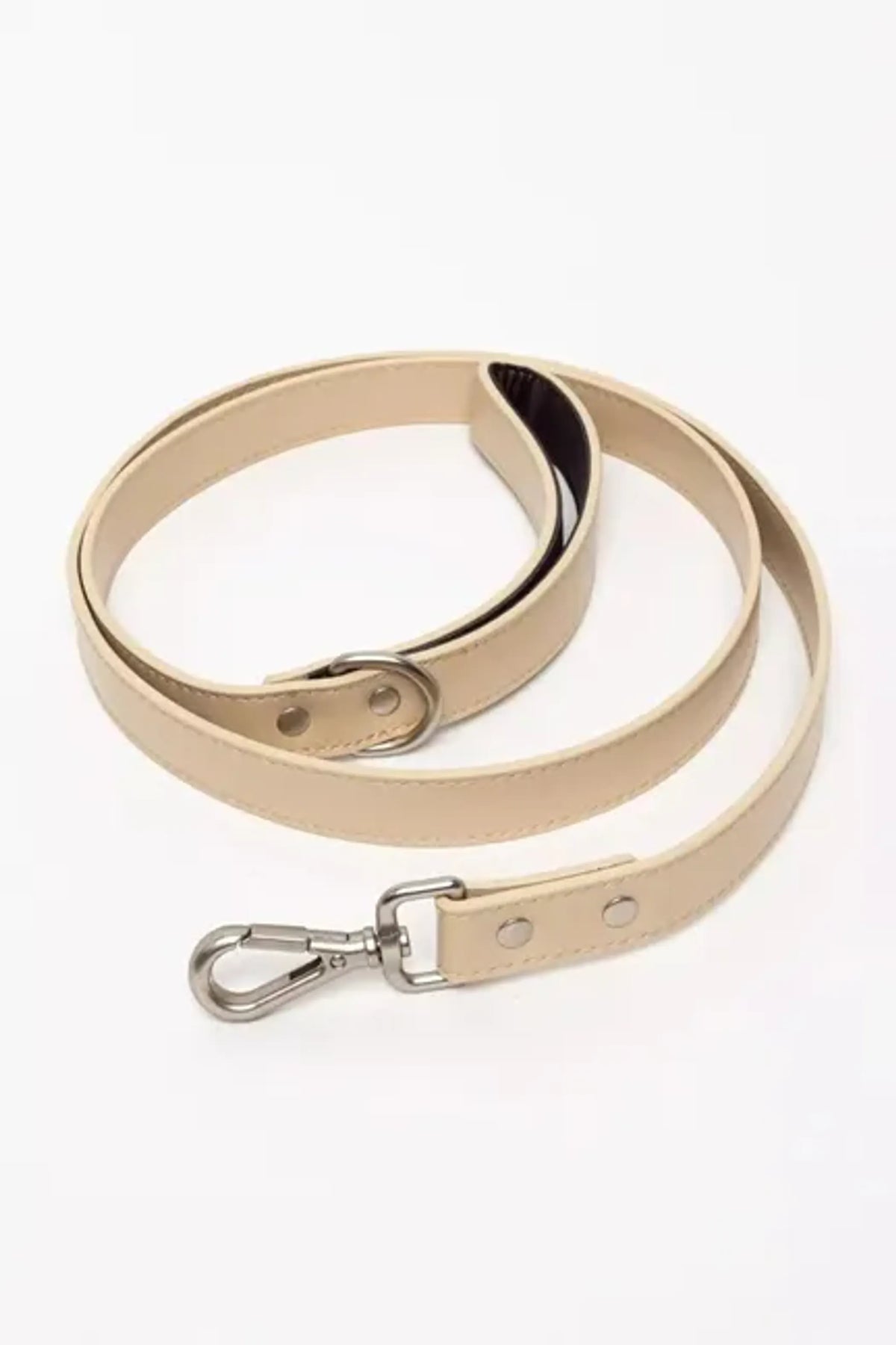 Champagne Vegan Leather Dog Leash