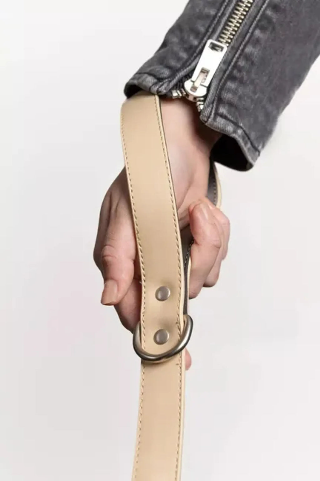 Champagne Vegan Leather Dog Leash