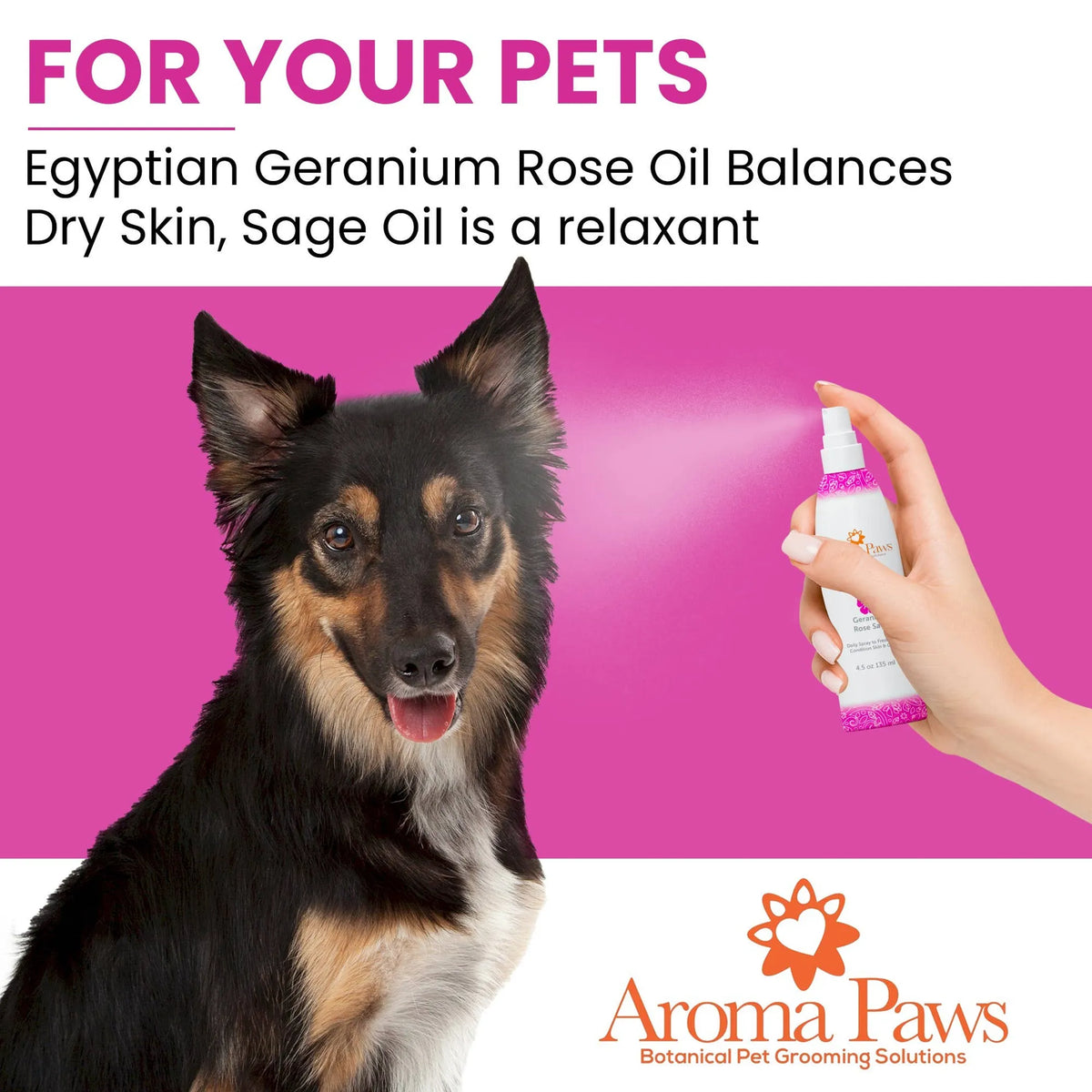 Geranium Sage Dog Coat Spray