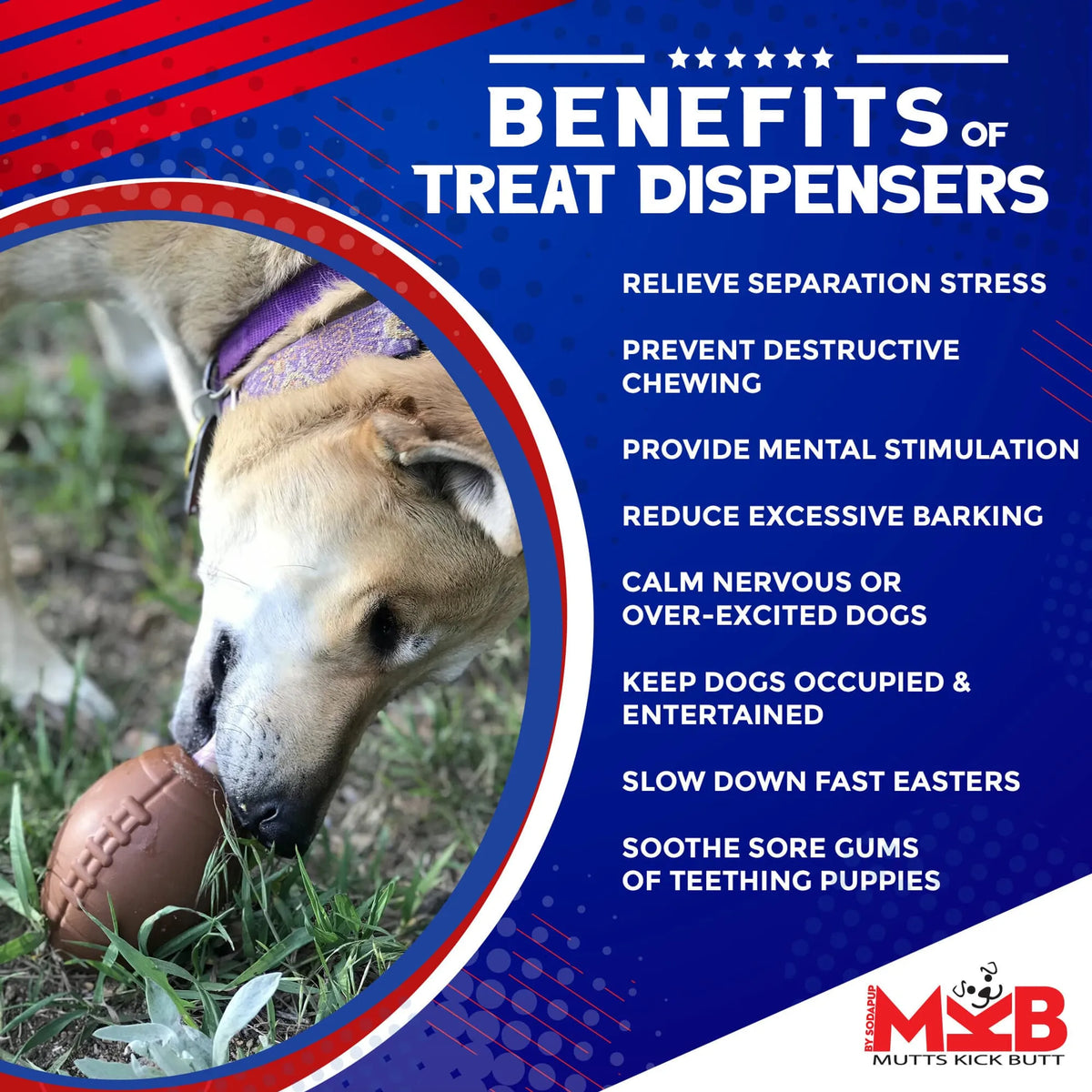 Football Dog Treat Dispenser Toy
