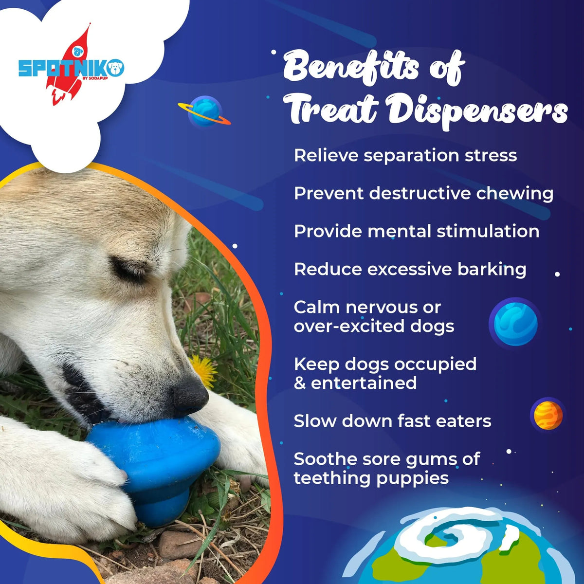 Flying Saucer Treat Dispenser Dog Toy