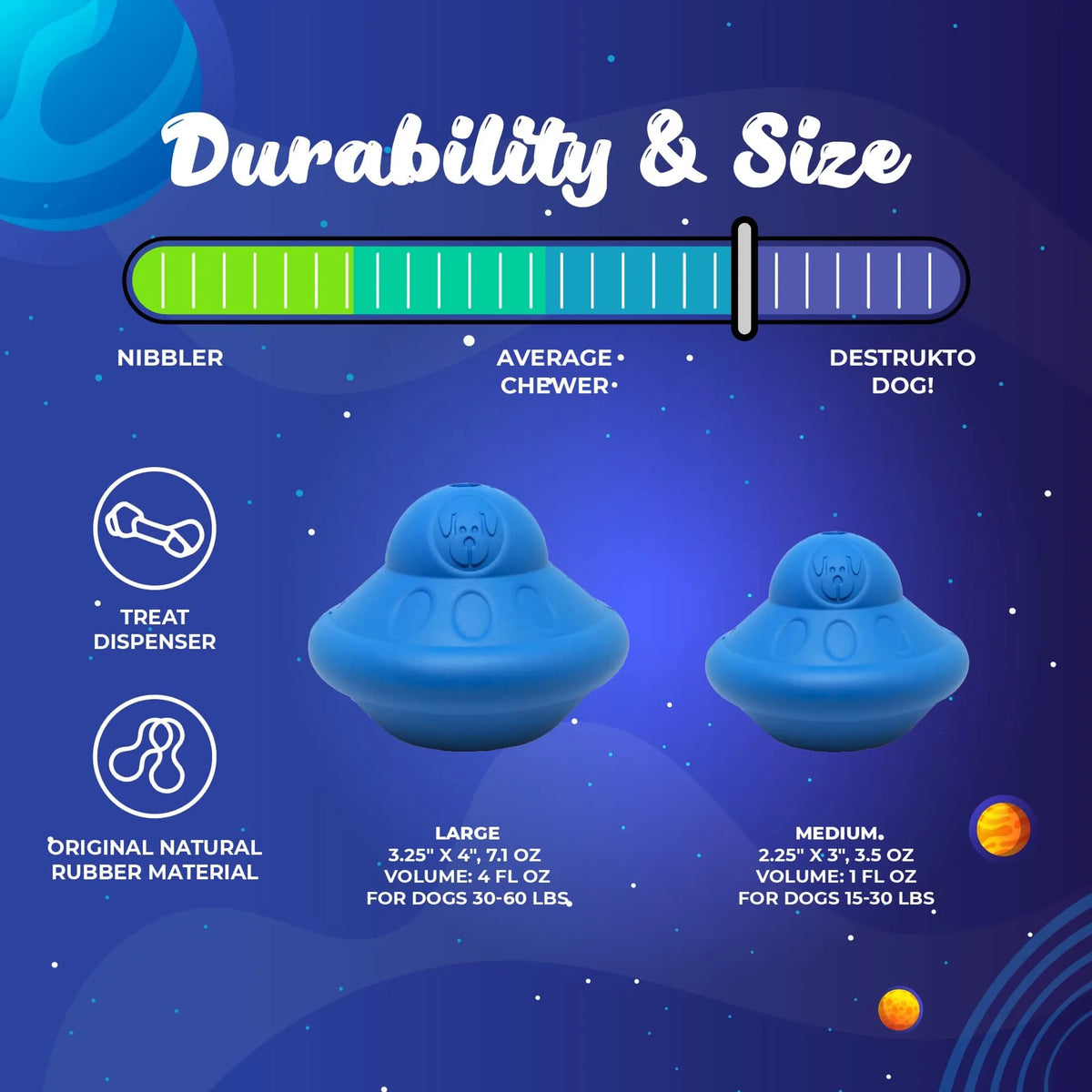 Flying Saucer Treat Dispenser Dog Toy