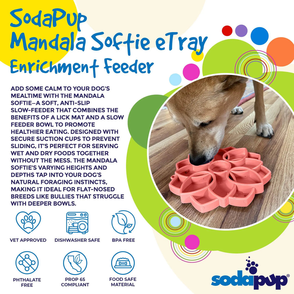 Mandala Suction Slow Feeder Dog Bowl