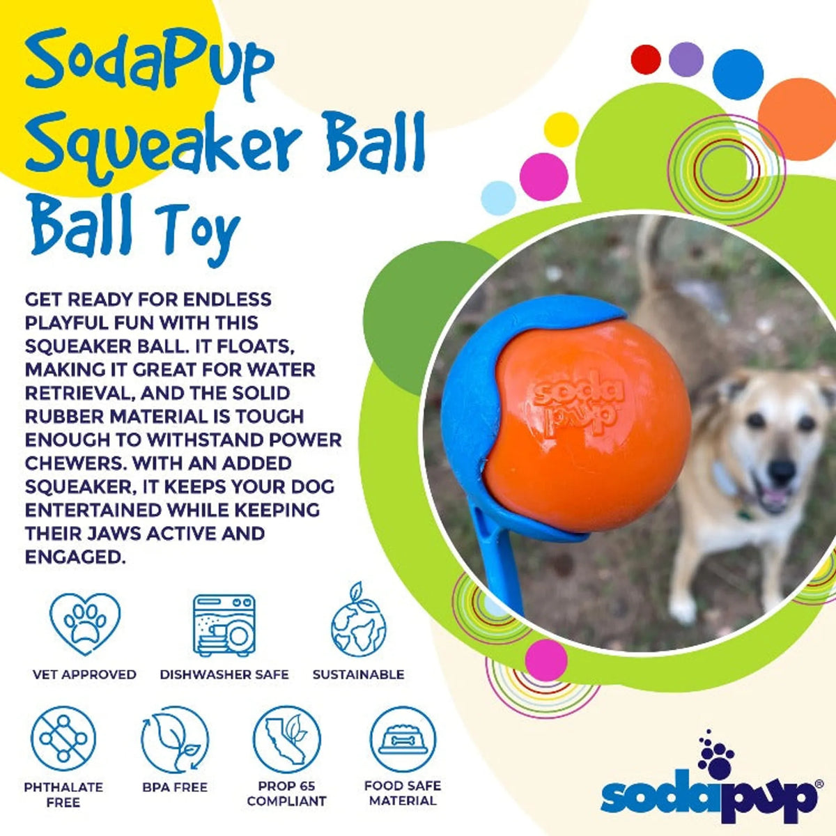 Durable Squeaky Dog Ball