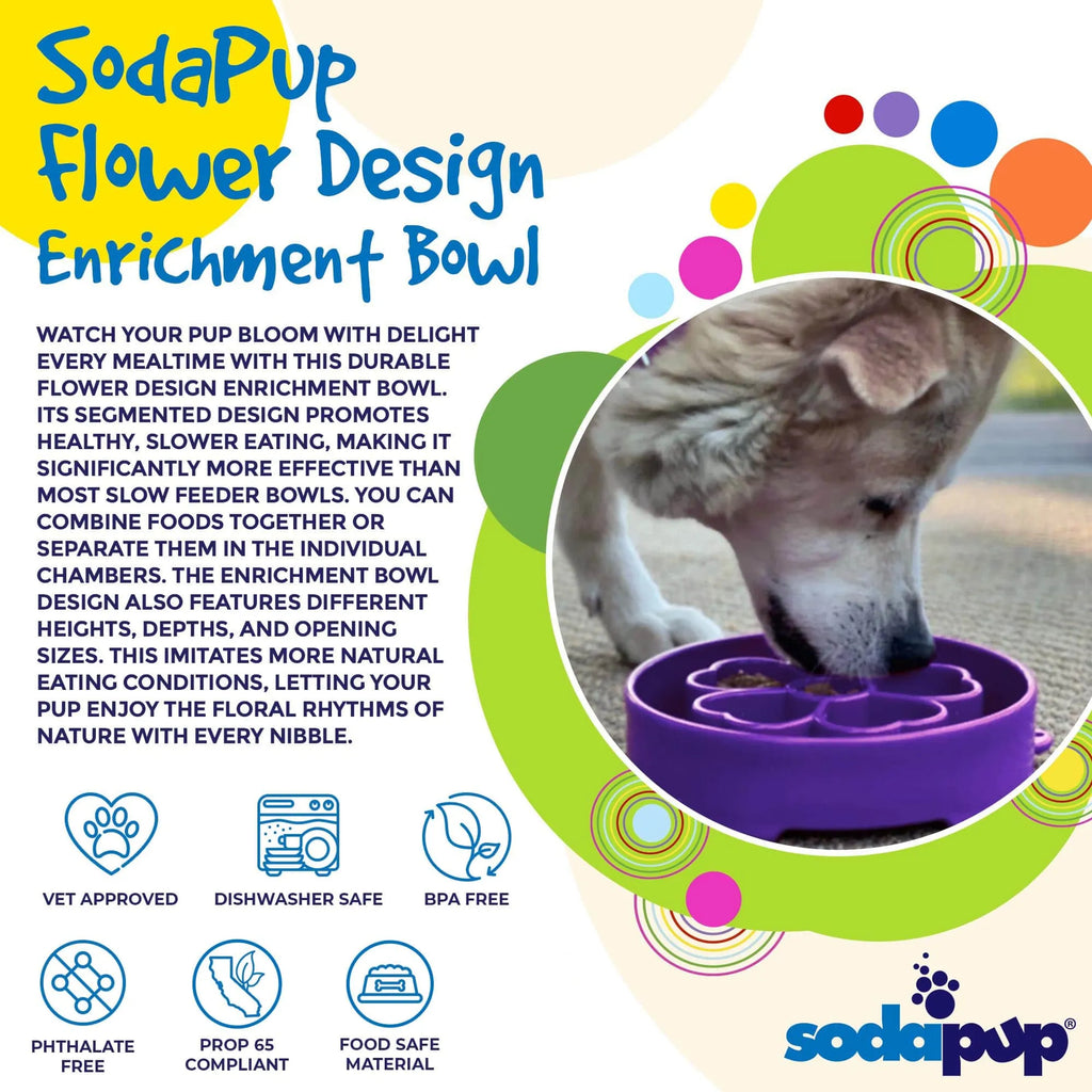 Flower Slow Feeder Dog Bowl
