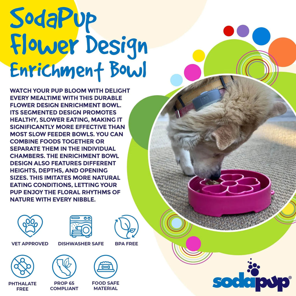 Flower Slow Feeder Dog Bowl