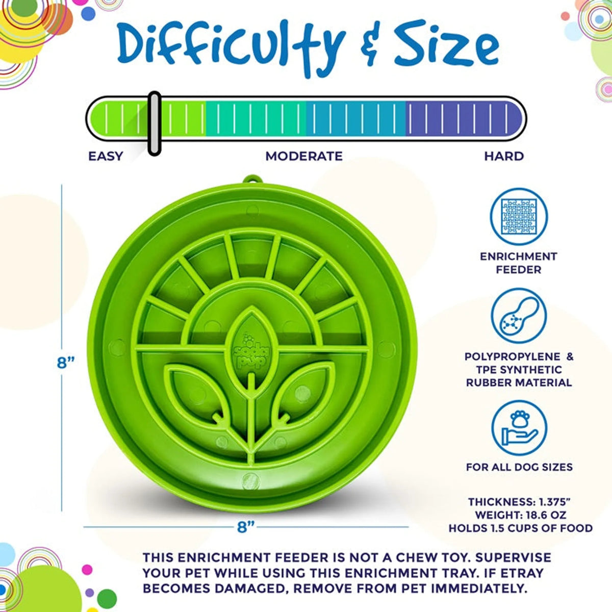 Garden Slow Feeder Dog Bowl