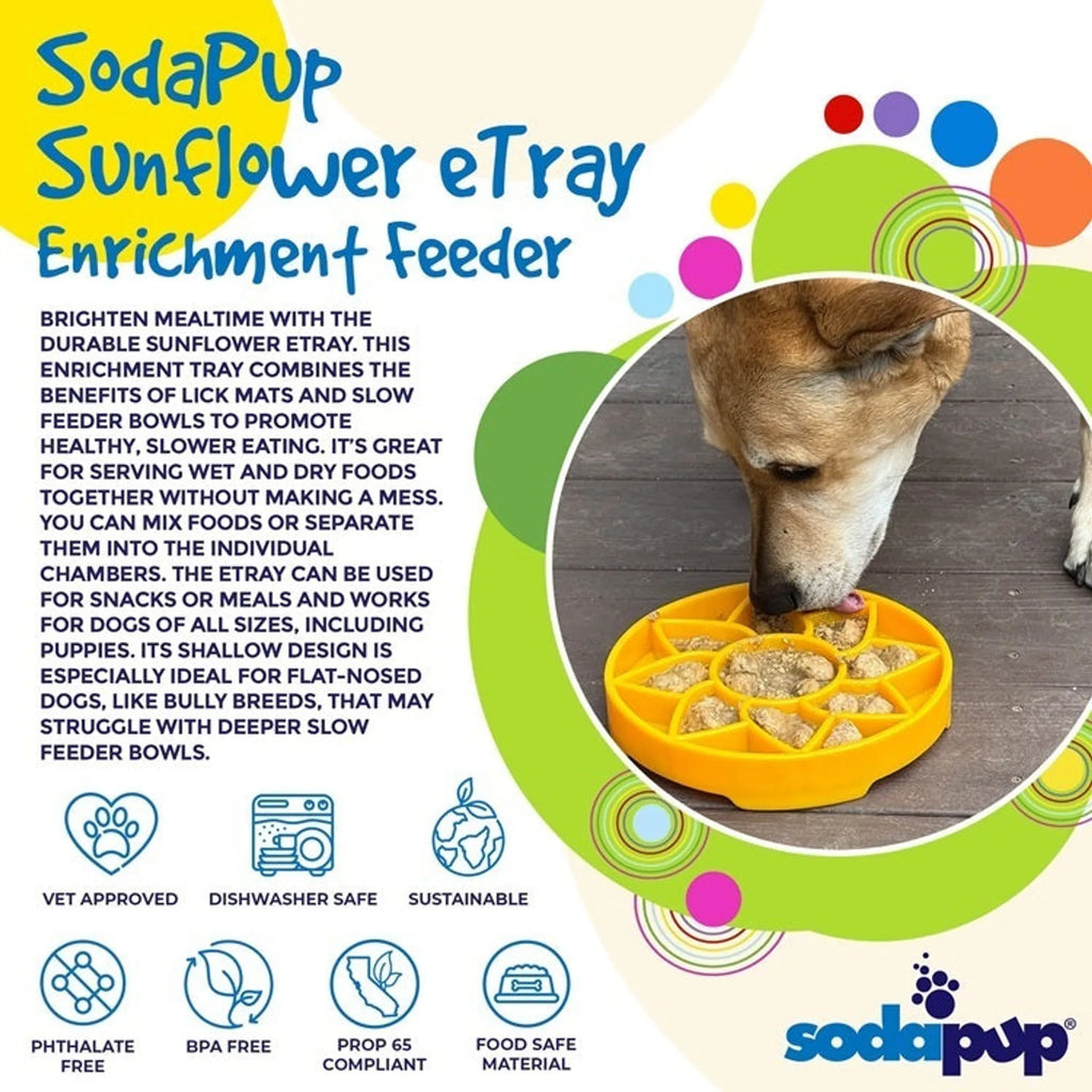 Sunflower Slow Feeder Dog Bowl