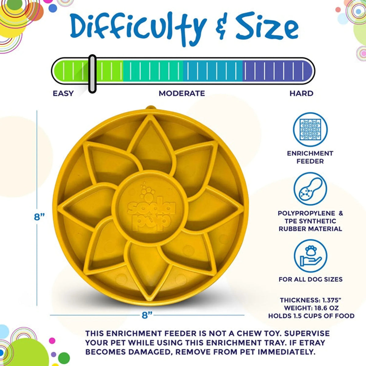 Sunflower Slow Feeder Dog Bowl