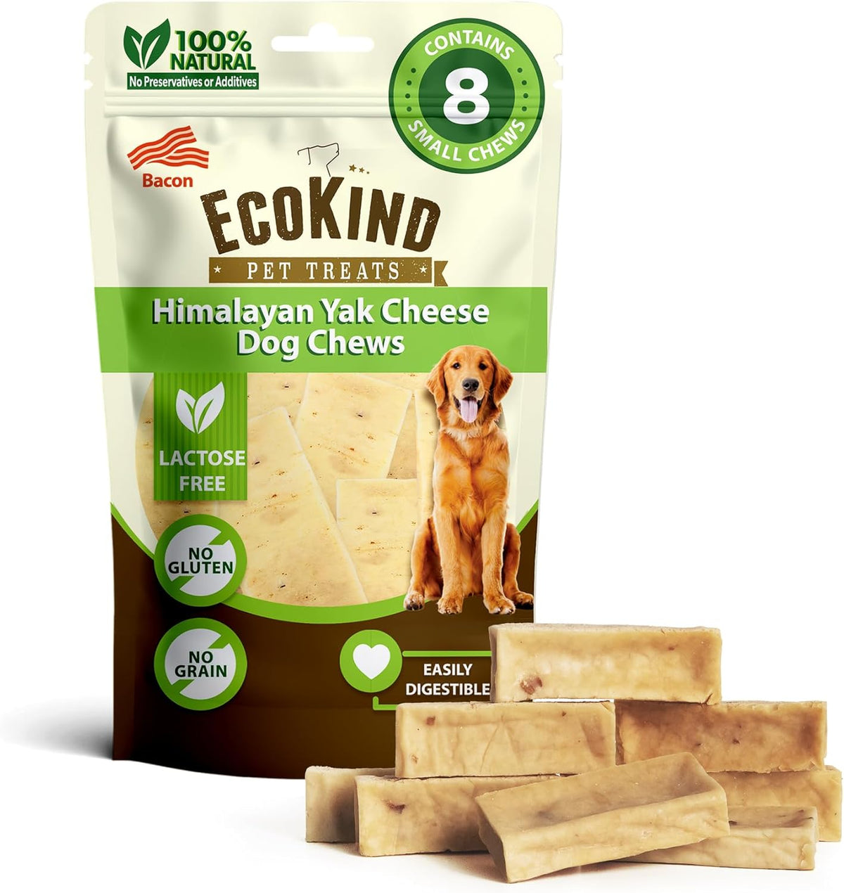 Bacon Himalayan Yak Chews for Dogs