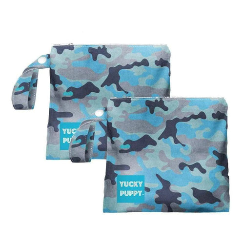 Blue Camo Dog Poop Bag Holder